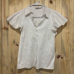 Alice + Olivia Cream Collar Blouse